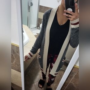 Knit open long cardigan / Cardigan long tricoté ouvert